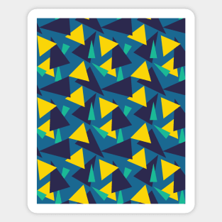 Blue and Yellow Triangle Seamless Pattern 012#001 Sticker